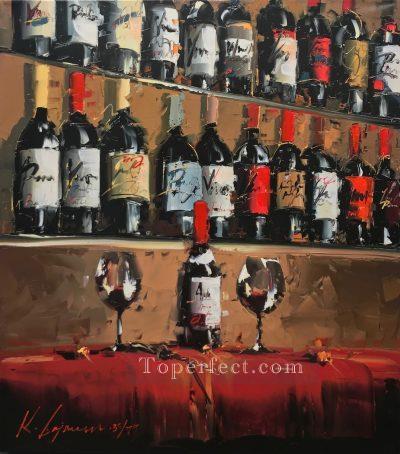 ワインバー 1 カル・ガジュムの静物画の装飾油絵